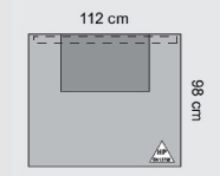 Drape General Sterile 98 x 112 Adhesive x 36