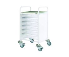 Trolley Clinical Vista 50 (Sunflower) 6 Single Clear Trays