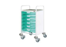 Trolley Clinical Vista 50 (Sunflower) 6 Single Green Trays