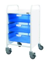 Trolley Clinical Vista 50 (Sunflower) 3 Double Blue Trays