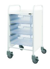 Trolley Clinical Vista 50 (Sunflower) 3 Double Clear Trays