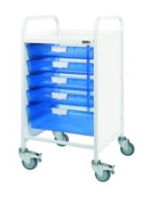 Trolley Clinical Vista 50 (Sunflower) 4 Single/1 Double  Blue Trays