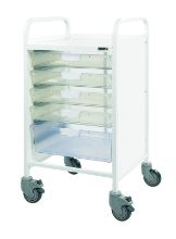 Trolley Clinical Vista 50 (Sunflower) 4 Single/1 Double  Clear Trays