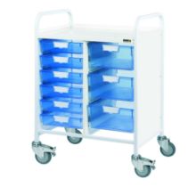 Trolley Clinical Vista 60 (Sunflower) 6 Single/3 Double Blue Tray