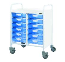 Trolley Clinical Vista 60 (Sunflower) 12 Single Blue Trays