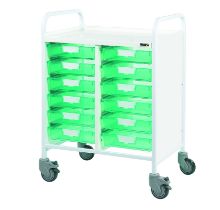 Trolley Clinical Vista 60 (Sunflower) 12 Single Green Trays