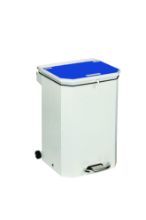 Bin Pedal 50 Ltr With Blue Lid User Defined