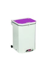 Bin Pedal 50 Ltr With Purple Lid For Cytotoxic And Cytostatic Waste