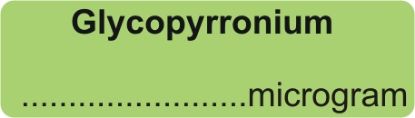 Labels Syringe Medilabel - Glycopyrronium Mcg/ml 1.5" x 1/2" x 400 Dispenser