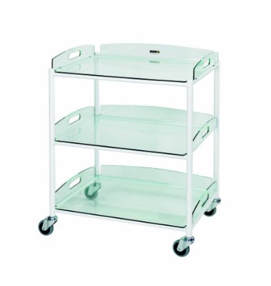 Trolley Dressing (Sunflower) Medium (86cm x 66cm x 52cm) 3 Safety Glass Trays