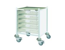 Trolley Clinical Vista 40 (Sunflower) 5 Single Clear Trays