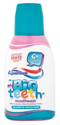 Mouthwash (Glaxosmithkline) Aquafresh Big Teeth Fruity 6 x 300ml