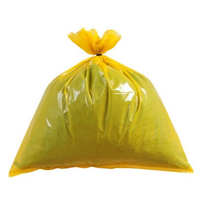 Bin Liner Yellow 15X28x39 X100 (Flat Pack) Heavy Duty 280g