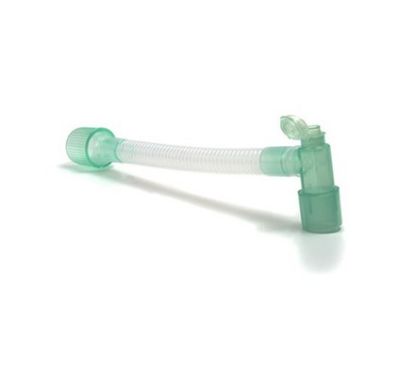 Catheter Mount Flexible Fixed Elbow 22F Fliptop Cap 7.6mm 22M/15F 170mm x 50