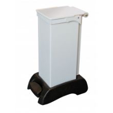 Sack Holder 23Ltr Plastic Base Metal Body/Lid White Lid