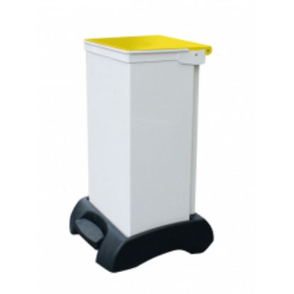 Sack Holder 75Ltr Plastic Base Metal Body/Lid Yellow Lid