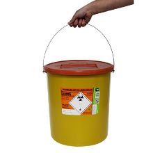 Sharps Bin+Lid 22Ltr Eco Orange