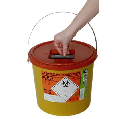 Sharps Bin+Lid 7Ltr Eco Orange