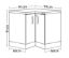 Sunflower 'L' Shaped Corner Base Unit - Various Colours And Finishes Available