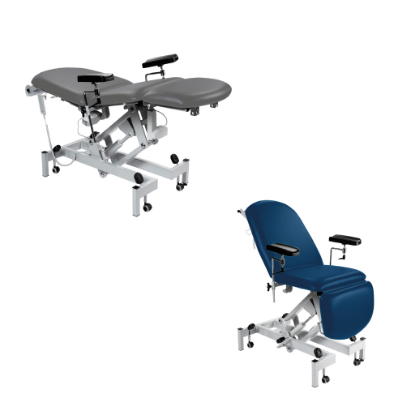 Chair Phlebotomy Electric Height Adjustment With Electric Back And Foot Section Snow White