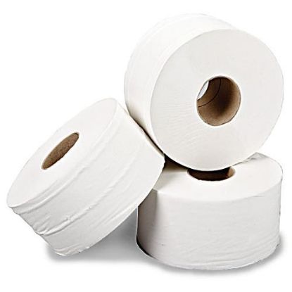 White Midi Jumbo Toilet Roll 2 Ply x 6 - Core  410 Metres 