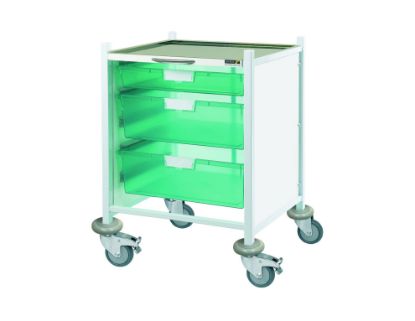 Sunflower Vista 40 Clinical Trolley, 1 Single/2 Double Trays