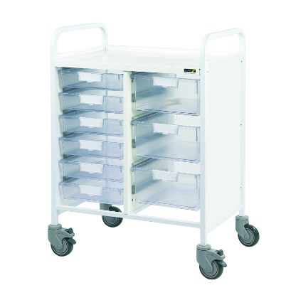 Sunflower Vista 60 Clinical Trolley, 6 Single/3 Double Trays