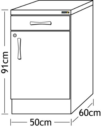 Sunflower Drawerline Cabinet 50cm - Various Colours And Finishes Available