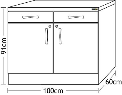 Sunflower Drawerline Cabinet 100cm - Various Colours And Finishes Available