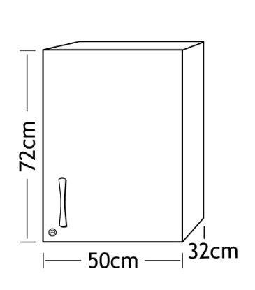 Sunflower Wall Cabinet 50cm - Various Colours And Finishes Available