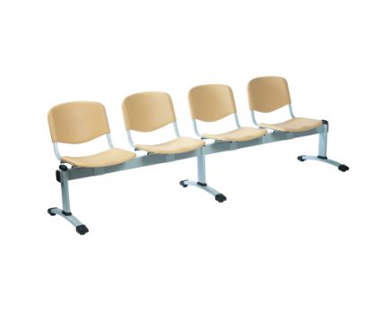 4 Seat Venus Visitor Modular Chair, Moulded Plastic 