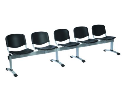 5 Seat Venus Visitor Modular Chair, Moulded Plastic 