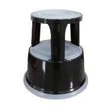 Kick Step Stool Metal Black