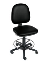 Chair Operator Footring & Five Castor Base Black