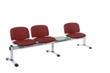 Chair Visitor Venus Modular 3 Seat/1 Table Vinyl Anti-Bacterial Upholstery Red Wine