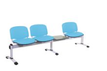 Chair Visitor Venus Modular 3 Seat/1 Table Vinyl Anti-Bacterial Upholstery Sky Blue