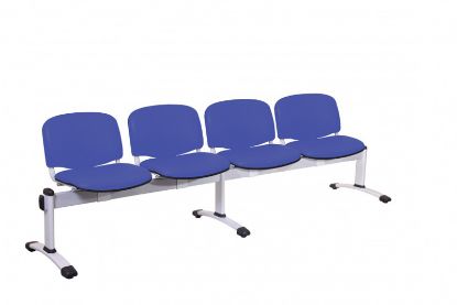 4 Seat Venus Visitor Modular Chair, Vinyl Anti-Bacterial Upholstery