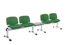 Chair Visitor Venus Modular 4 Seat/1 Table Vinyl Anti-Bacterial Upholstery Green