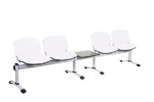 Chair Visitor Venus Modular 4 Seat/1 Table Vinyl Anti-Bacterial Upholstery White