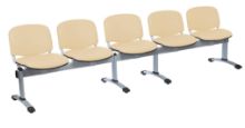 Chair Visitor Venus Modular 5 Seat Vinyl Anti-Bacterial Upholstery Beige