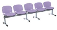 Chair Visitor Venus Modular 5 Seat Vinyl Anti-Bacterial Upholstery Lilac