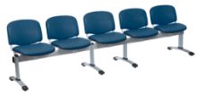 Chair Visitor Venus Modular 5 Seat Vinyl Anti-Bacterial Upholstery Navy