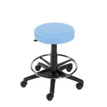 Stool Examination (Sunflower) Foot Ring/Castor Base Cool Blue