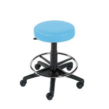 Stool Examination (Sunflower) Foot Ring/Castor Base Sky Blue