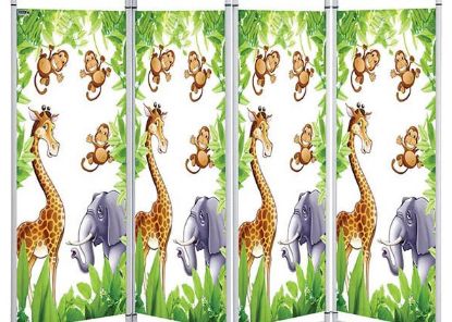 Curtain For Screen Disposable 4 Panel Jungle Design