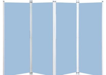 Curtain For Screen Disposable 4 Panel (Sunflower) Sky Blue