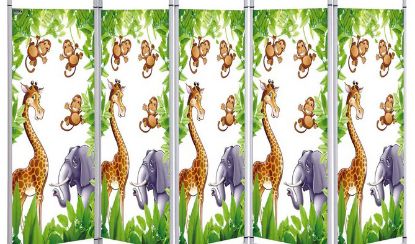 Curtain For Screen Disposable 5 Panel Jungle Design